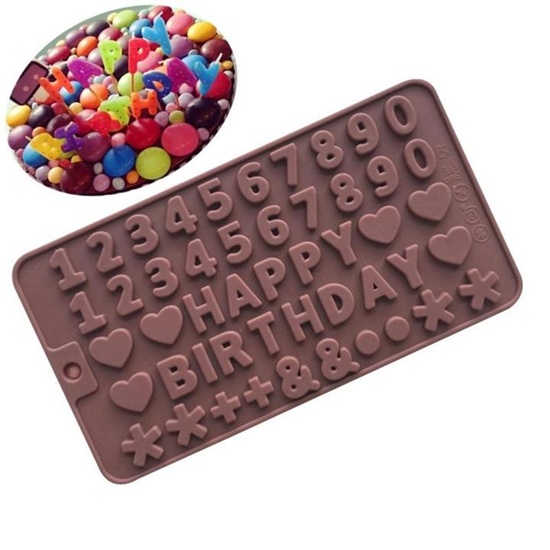 Happy Birthday & Numbers Silicone Mould