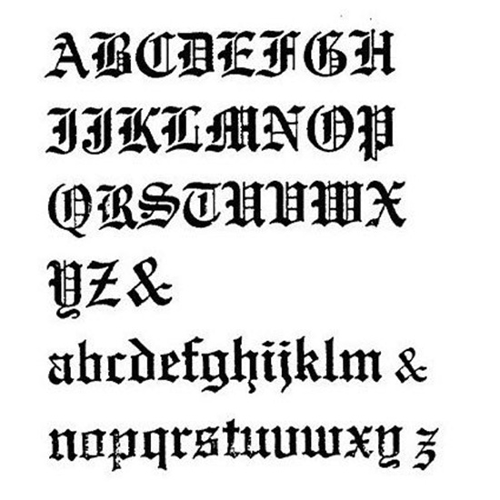 Old English Alphabet Cutters