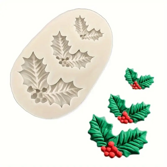 Holly & Berry Silicone Mould