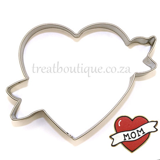 Heart with Ribbon Cookie Cutter