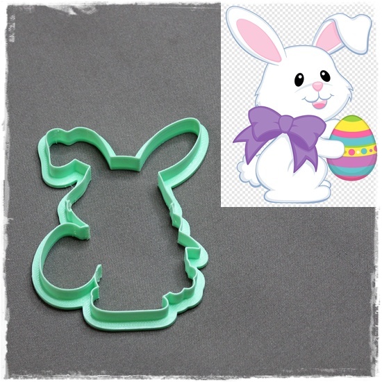Bunny with Bow & Egg Cookie Cutter