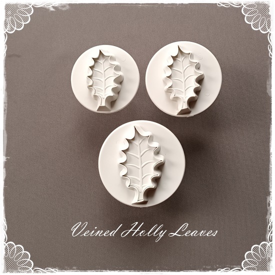 Veined Holly Leaf Plunger Cutters