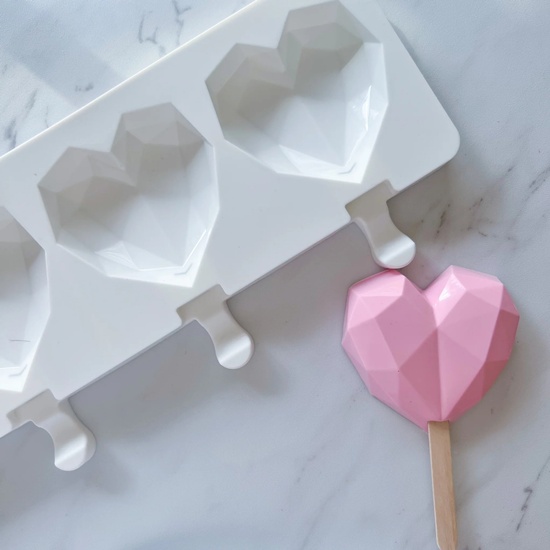 Geo Heart Cakesicle Mould
