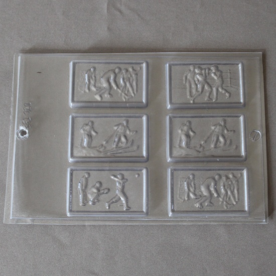 Chocolate Mould – Slabs with Sports Figures