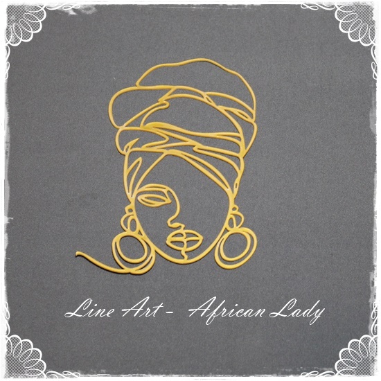 African Lady – Line Art