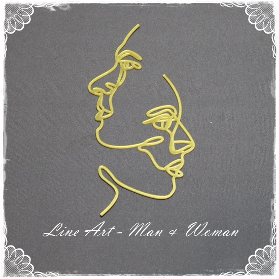Man & Woman’s Face – Line Art