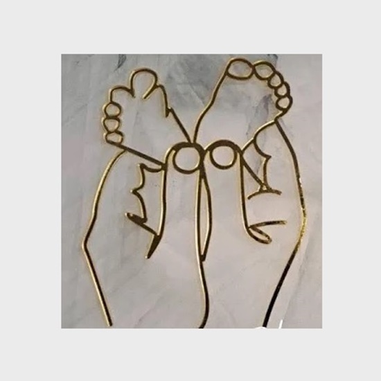 Hands holding Baby Feet – Line Art