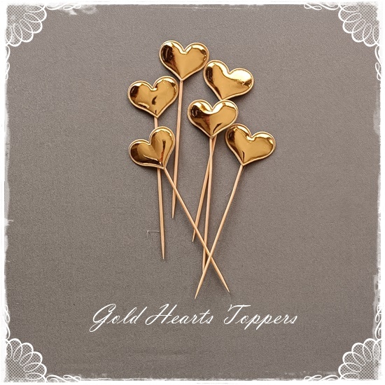 Gold Heart Topper