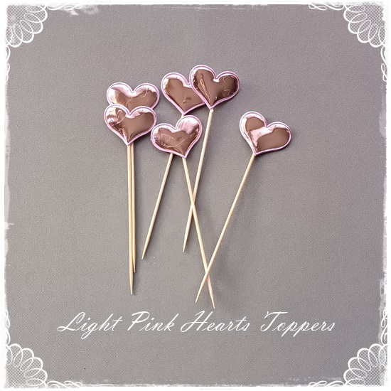 Hearts – Light Pink Toppers