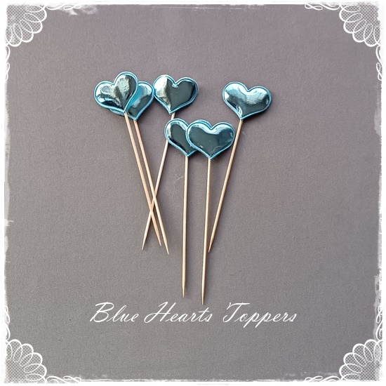 Heart Toppers – Blue