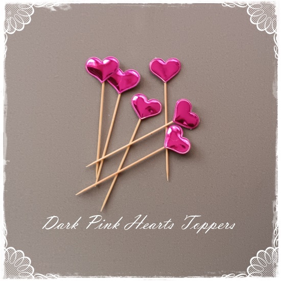 Heart Toppers – Pink