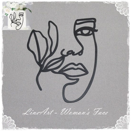 Face with Leaves – Line Art