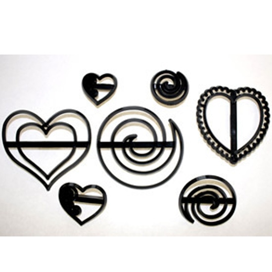 Swirls & Hearts Patchwork Cutters
