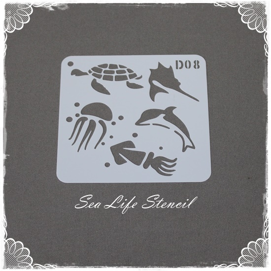 Sea life Stencil