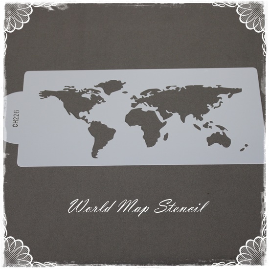 World Map Stencil