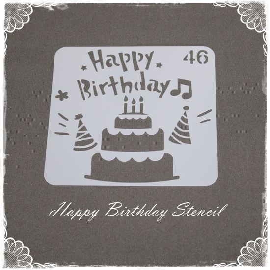 Happy Birthday Stencil