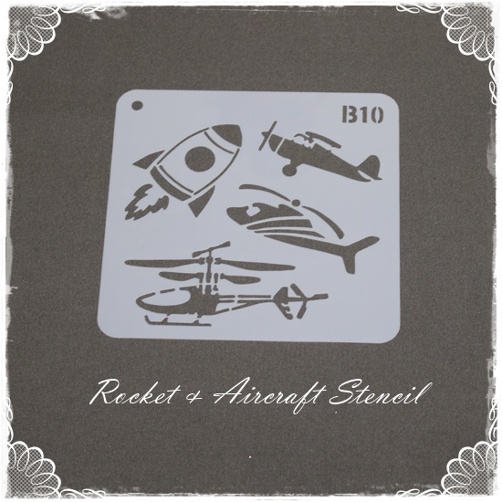Rocket & Aircraft Stencil