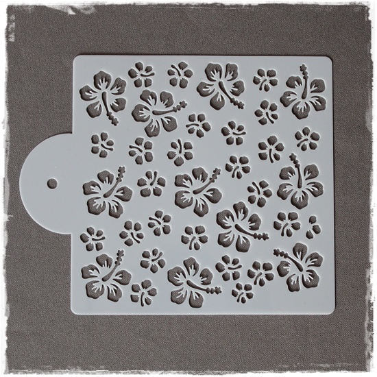 Hibiscus Small & Med Flowers Stencil