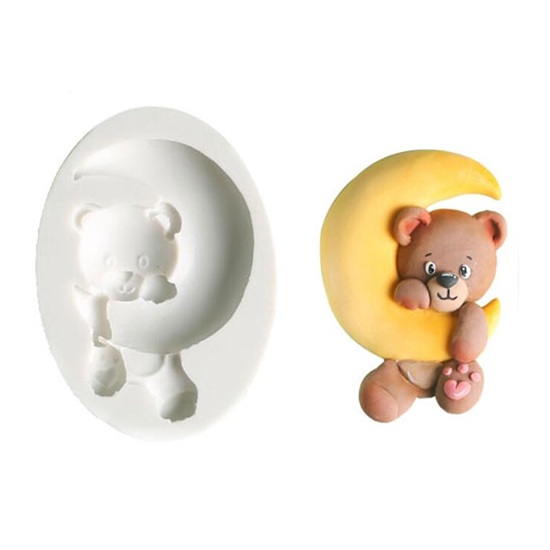 Bear and Moon Silicone Mould