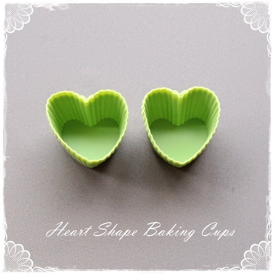 Heart Shape Silicone Baking Cups
