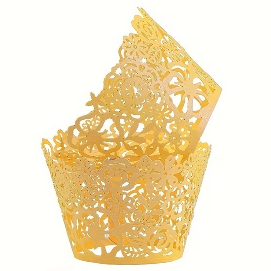 Lace Cupcake Wrapper –  Hollow Flower
