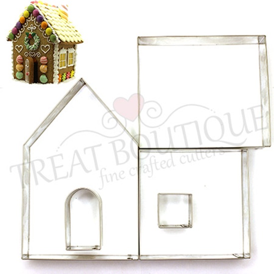 3D Gingerbread House Cookie Cutter Set