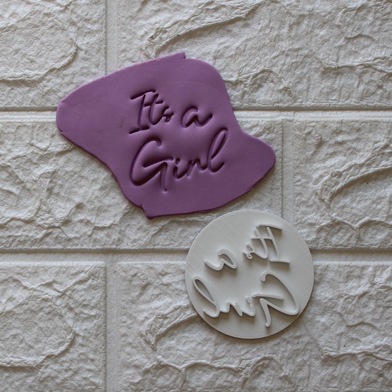 Fondant Stamp – Its a Girl