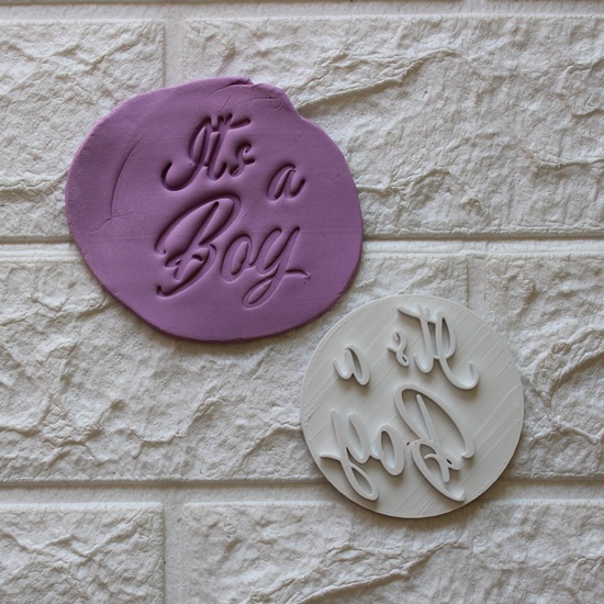Fondant Stamp – Its a Boy
