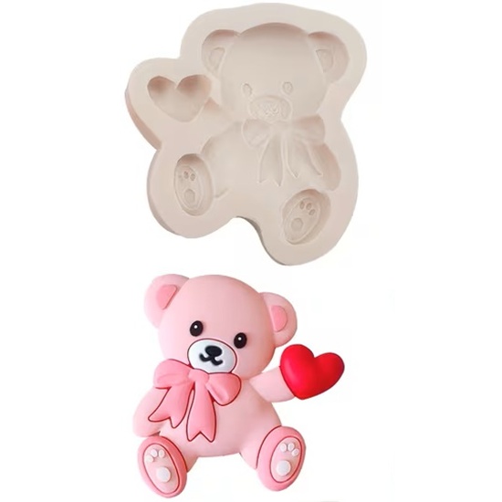 Teddy Bear with Heart Mould