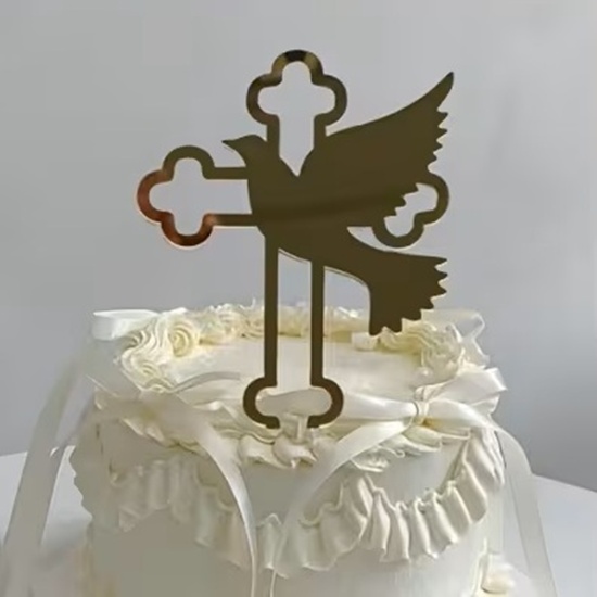 Cross with Dove Topper